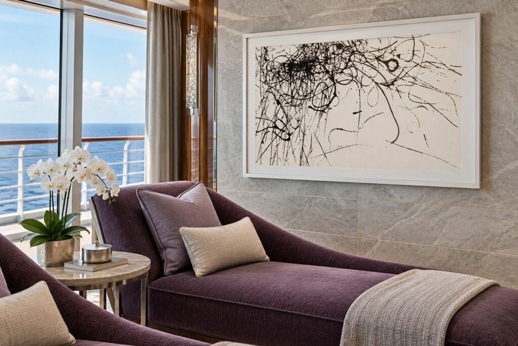 Taniec w salonie spa z widokiem na ocean