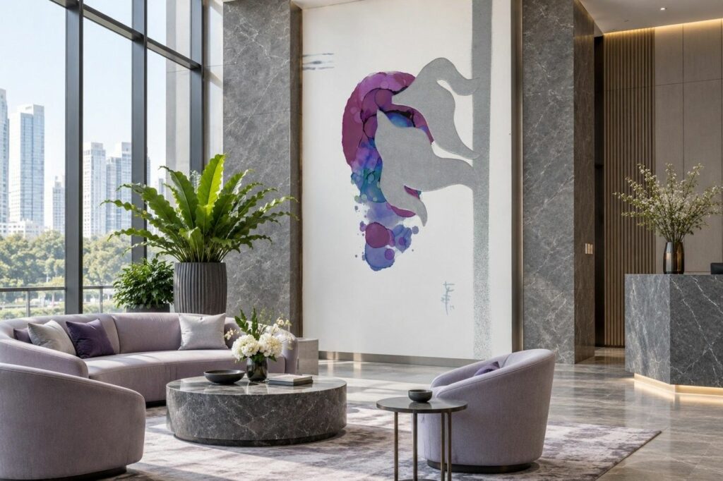 Duży format w hotelowym lounge